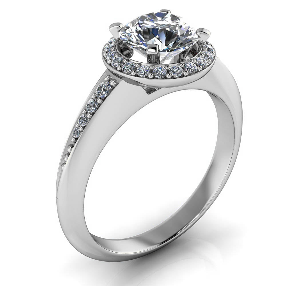 Halo Engagement Ring - Calla - Moissanite Rings