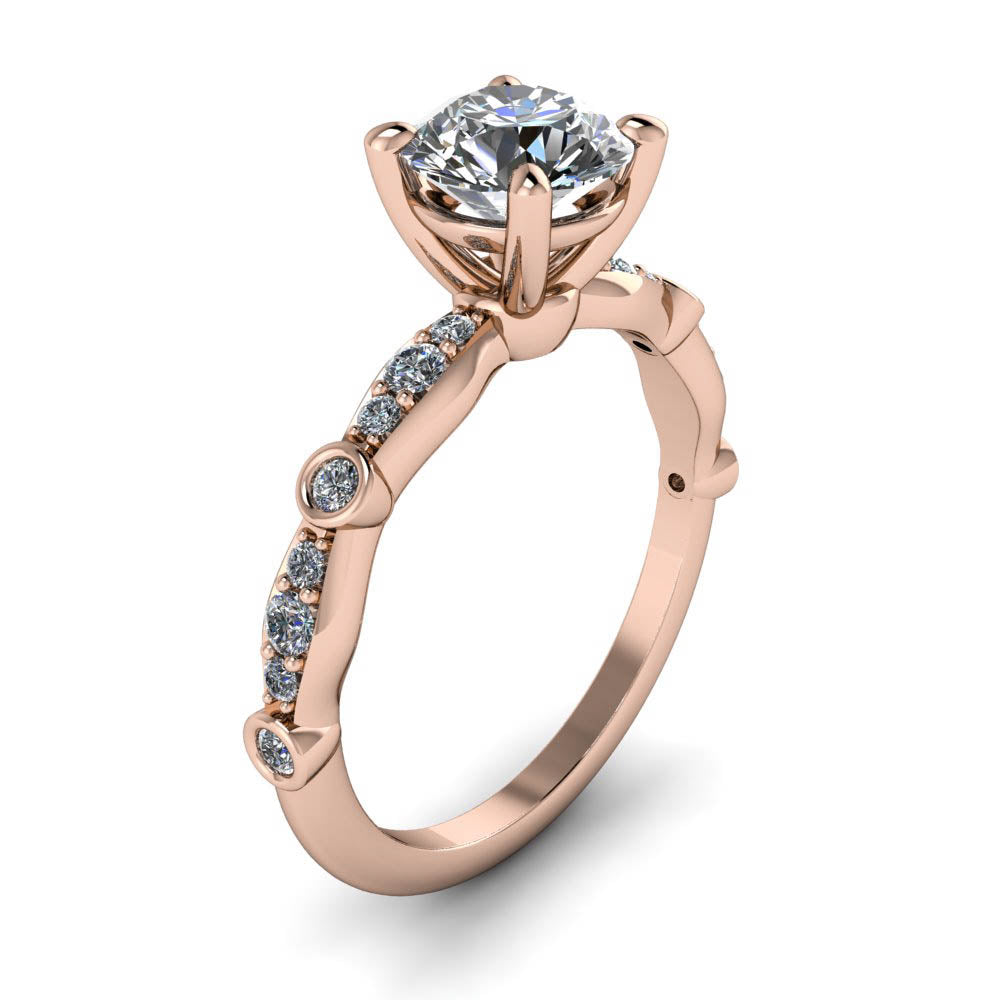 Moissanite Engagement Ring Diamond Setting - Hope - Moissanite Rings