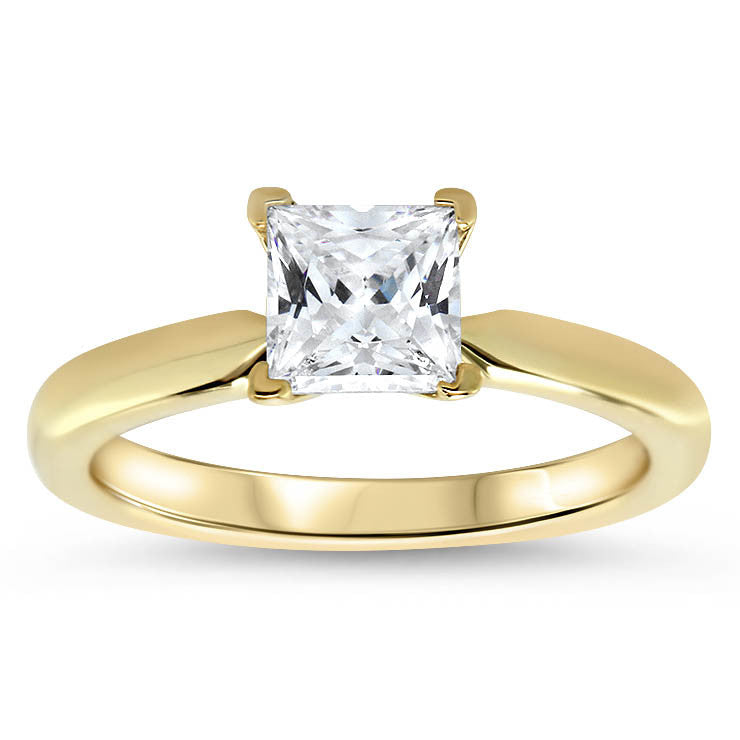 1.7ct Princess Cut Solitaire Moissanite Ring Engagement Ring - Jem - Moissanite Rings