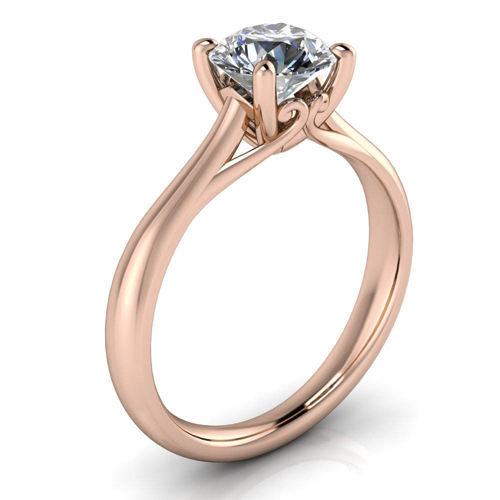 Moissanite Engagement Ring Solitaire Engagement Ring - Selma - Moissanite Rings