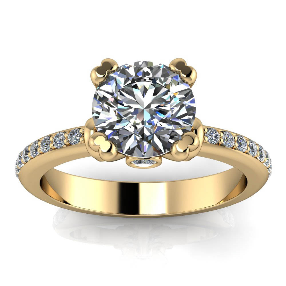 Moissanite and Diamond Engagement Ring Forevr One - Foila - Moissanite Rings