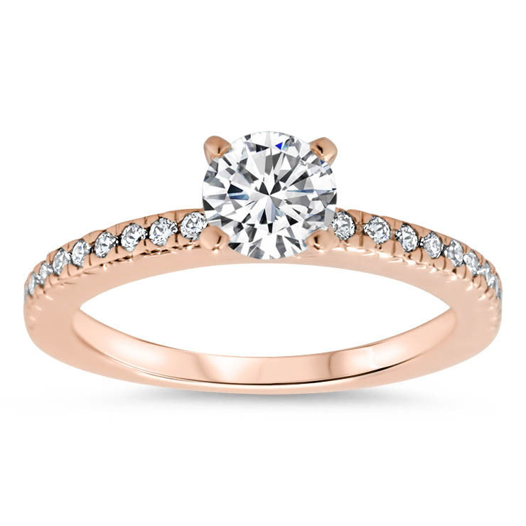 Thin Diamond Band Wedding Set - Veep Set - Moissanite Rings