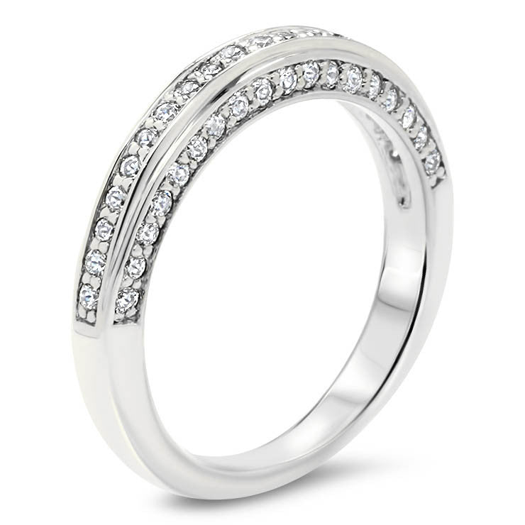 Diamond Wedding  Band - Chilly - Moissanite Rings