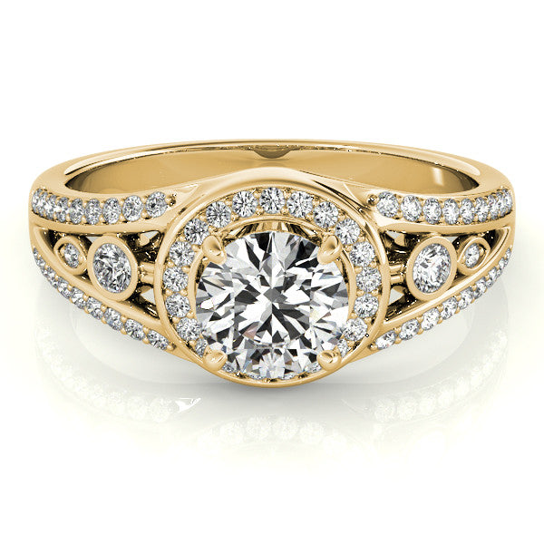 3/4 ct Forever Brilliant Moissanite Diamond Halo Engagement Ring - Joie - Moissanite Rings