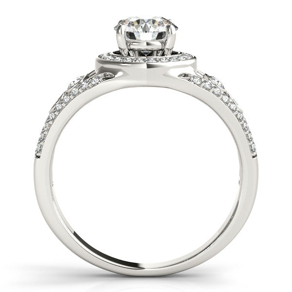 3/4 ct Forever Brilliant Moissanite Diamond Halo Engagement Ring - Joie - Moissanite Rings