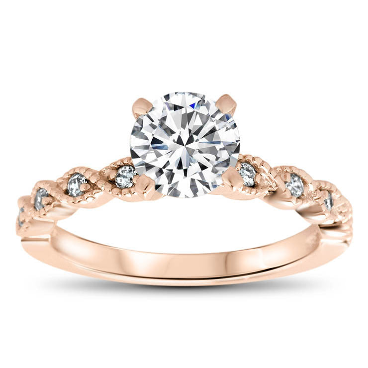 Vintage Engagement Ring - Timeless Twist - Moissanite Rings