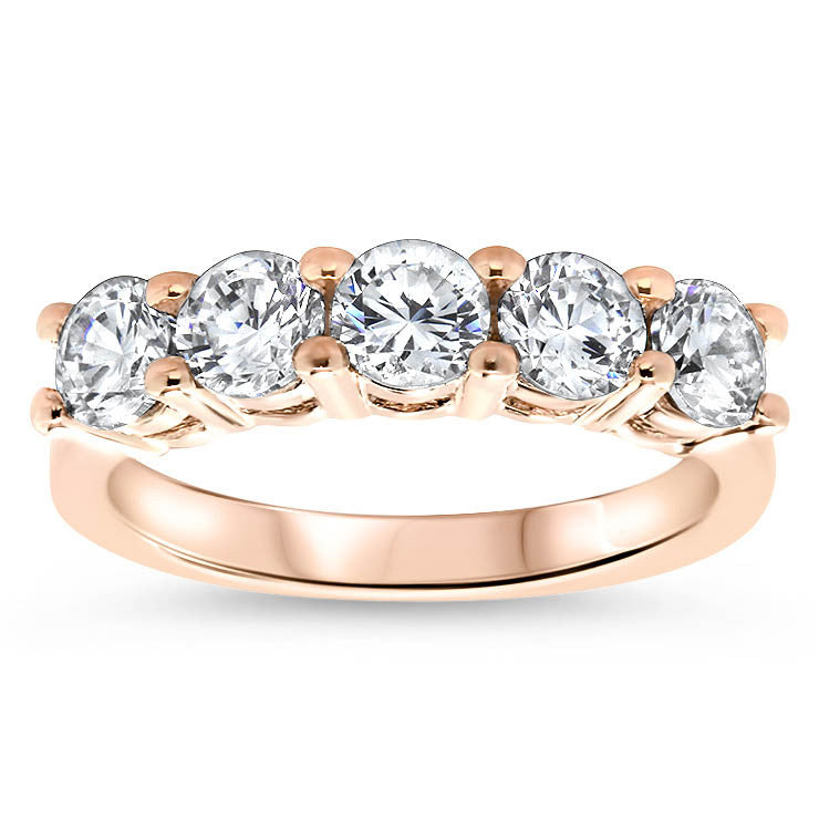 Five Stone Graduated Diamond Trellis Ring