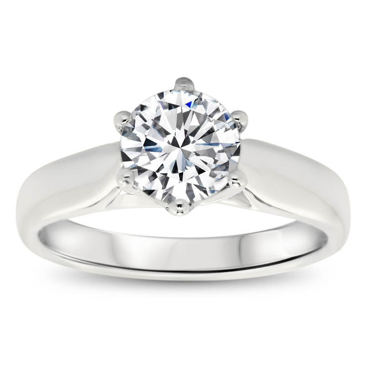 Trellis Set Moissanite Solitaire Engagement Ring  - Stefanie - Moissanite Rings