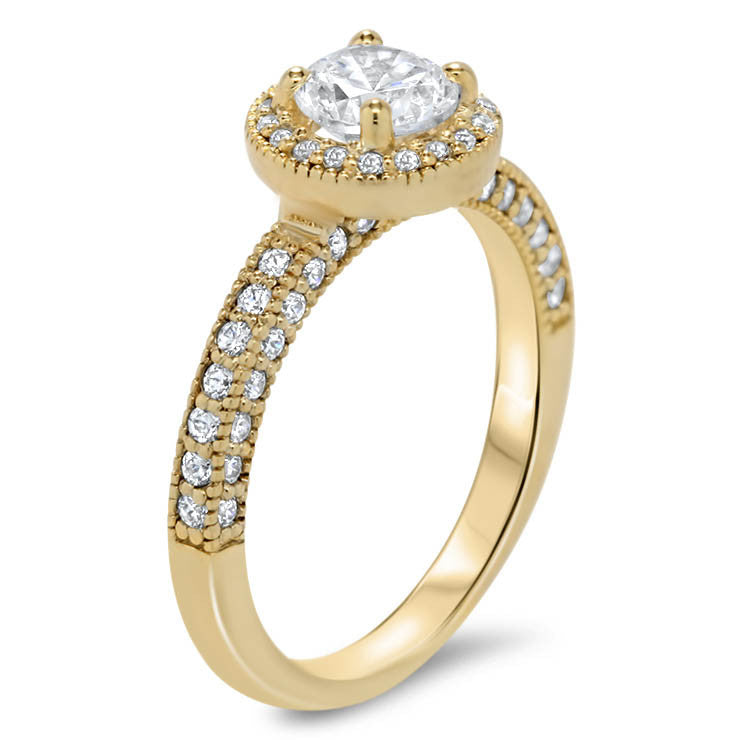 Low profile moissanite engagement outlet rings