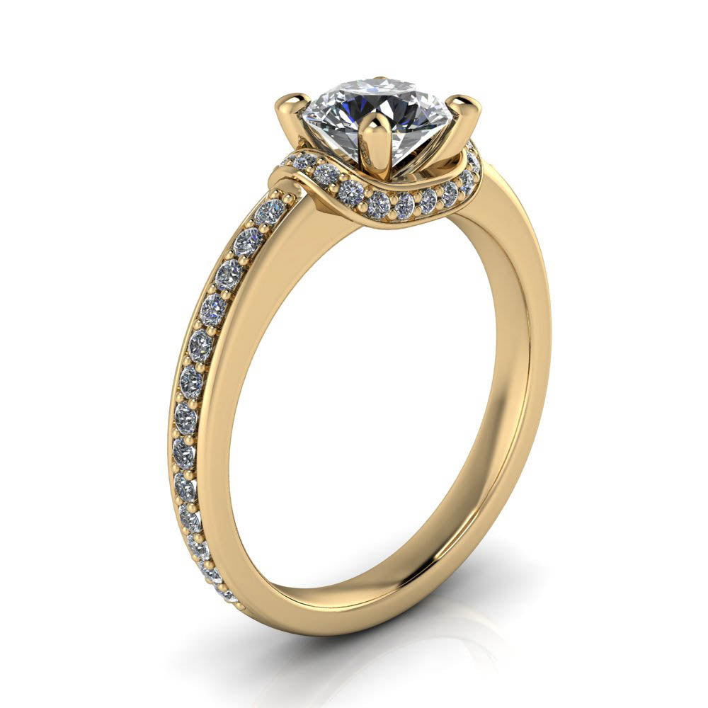 Forever One Moissanite Engagement Ring - Zelie - Moissanite Rings
