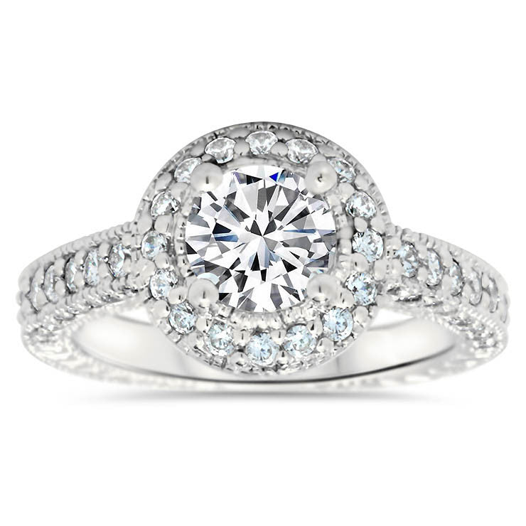 Vintage Style Moissanite Engagement Ring - Joy - Moissanite Rings