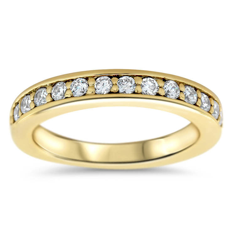 Diamond Wedding Band - On Pointe - Moissanite Rings