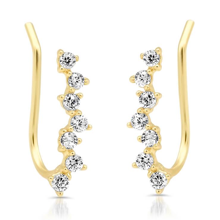 Mini Diamond Climber Earrings