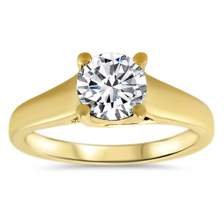 Forever One Solitaire Moissanite Engagement Ring - KJ - Moissanite Rings