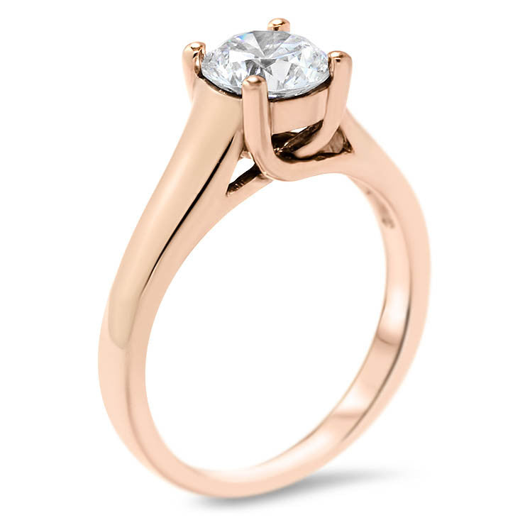 Forever One Solitaire Moissanite Engagement Ring - KJ - Moissanite Rings