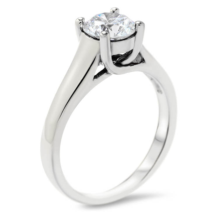 Forever One Solitaire Moissanite Engagement Ring - KJ - Moissanite Rings