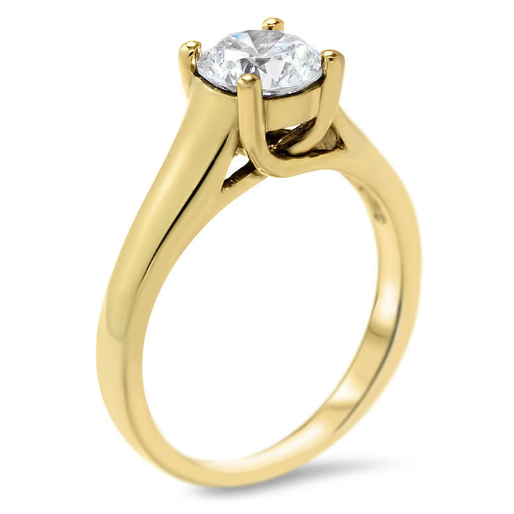 Forever One Solitaire Moissanite Engagement Ring - KJ - Moissanite Rings