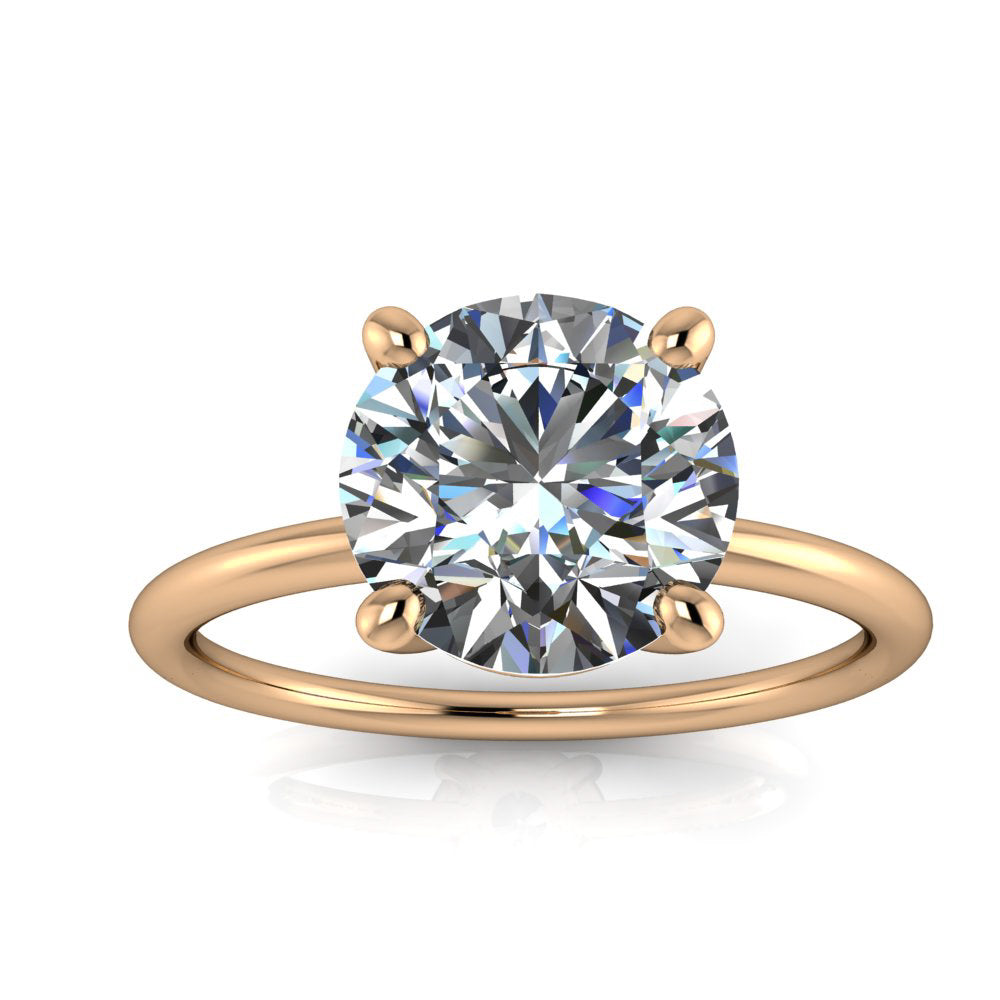 Thin Band Solitaire Engagement Ring - Silla