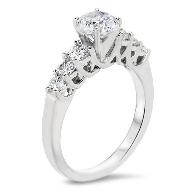 Diamond Engagement Ring and Wedding Band - Michela - Moissanite Rings