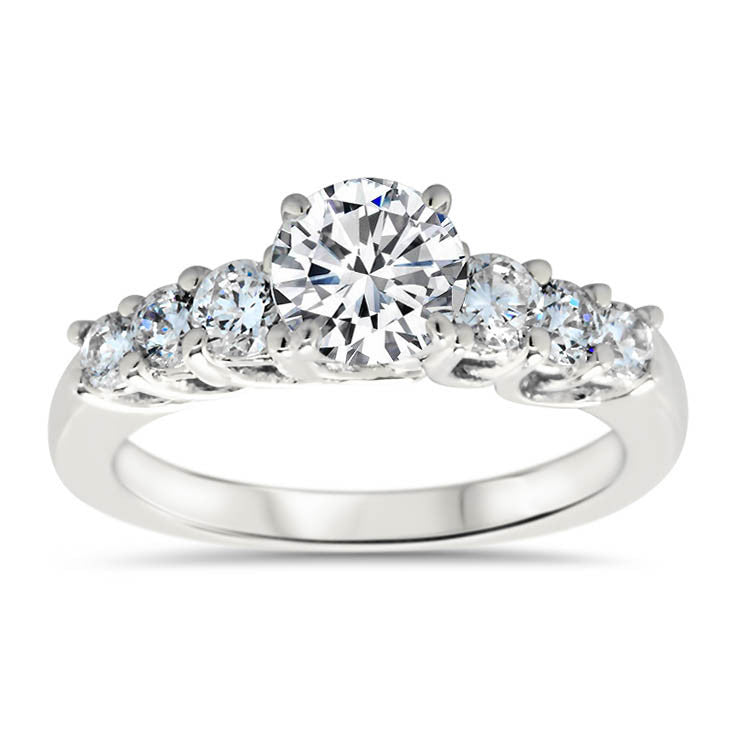 Diamond Engagement Ring and Wedding Band - Michela - Moissanite Rings