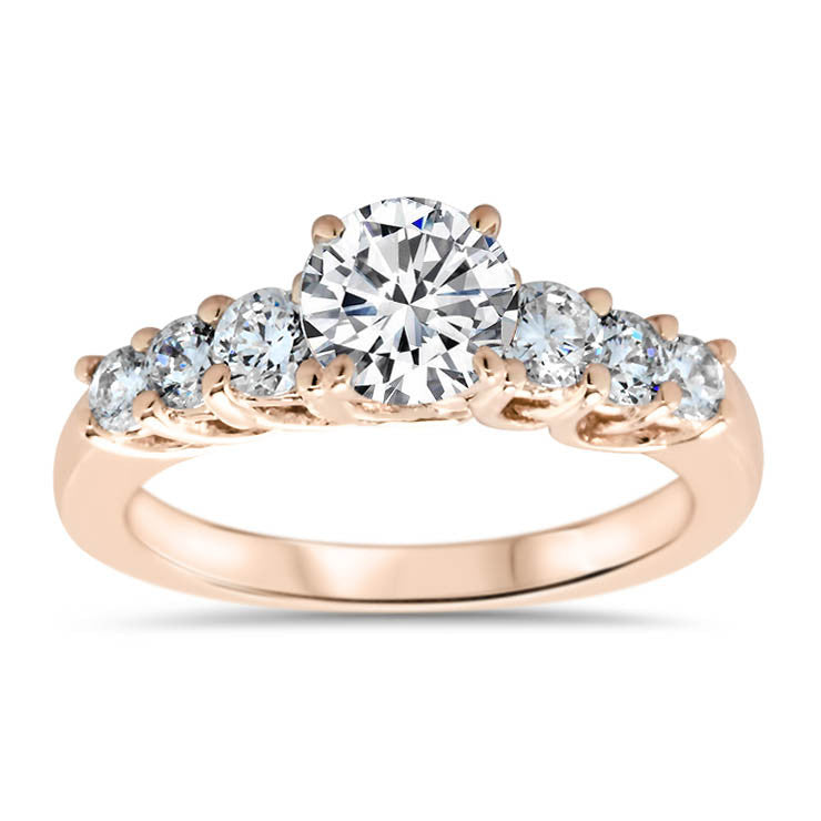 Forever One Moissanite and Diamond Engagement Ring Setting - Michela - Moissanite Rings