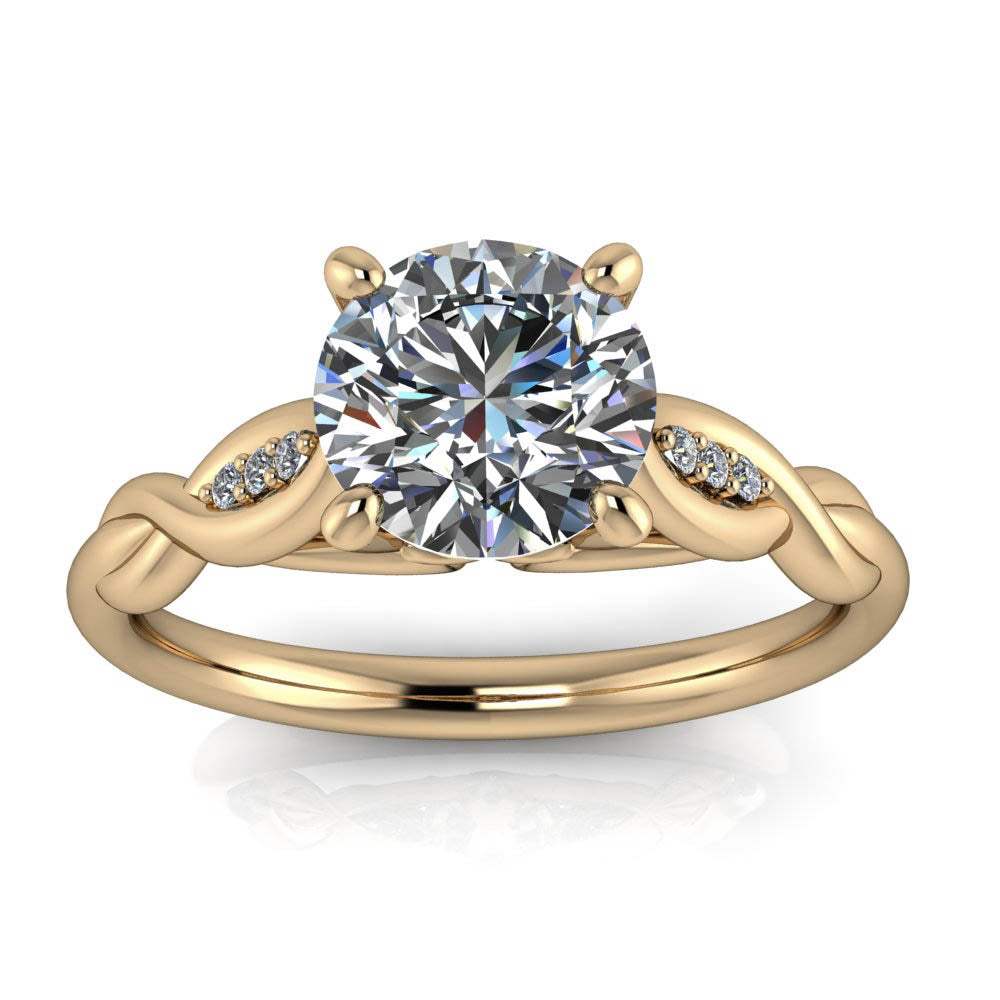 Floral Inspired Engagement Ring Moissanite Center - Wild II - Moissanite Rings