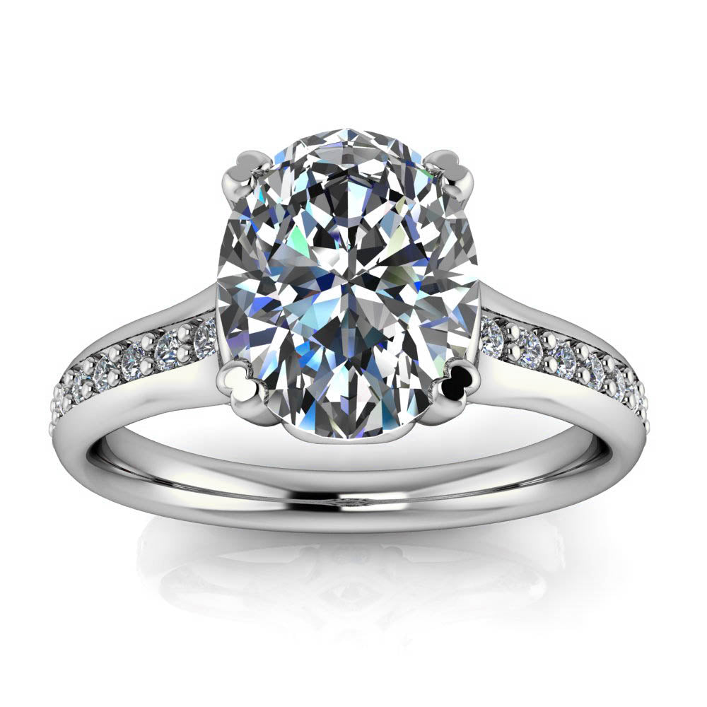 Oval Moissanite Engagement Ring - Ella - Moissanite Rings