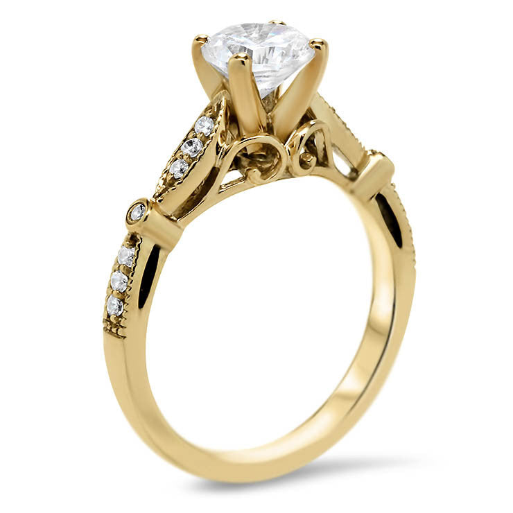 Vintage Inspired Engagement Ring - Meg - Moissanite Rings
