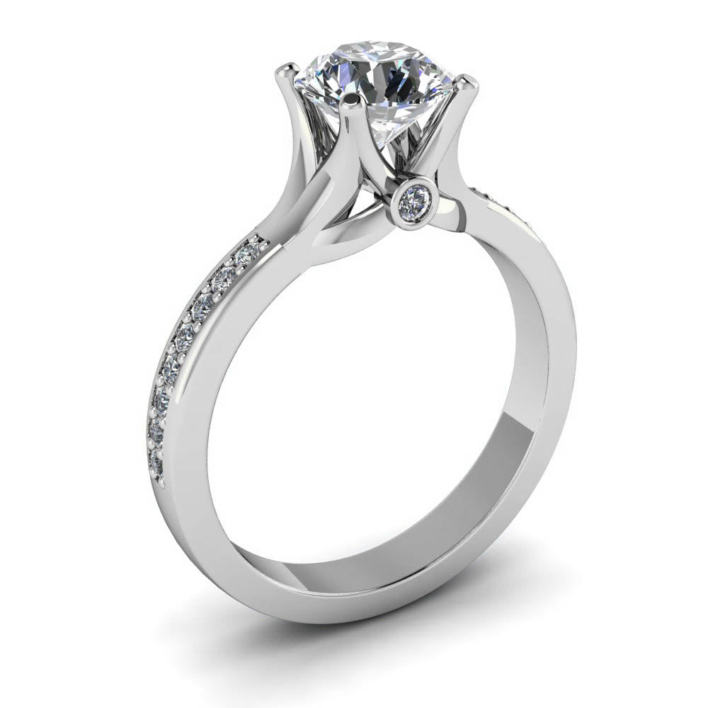 Moissanite Engagement Ring Diamond Setting - Wish - Moissanite Rings