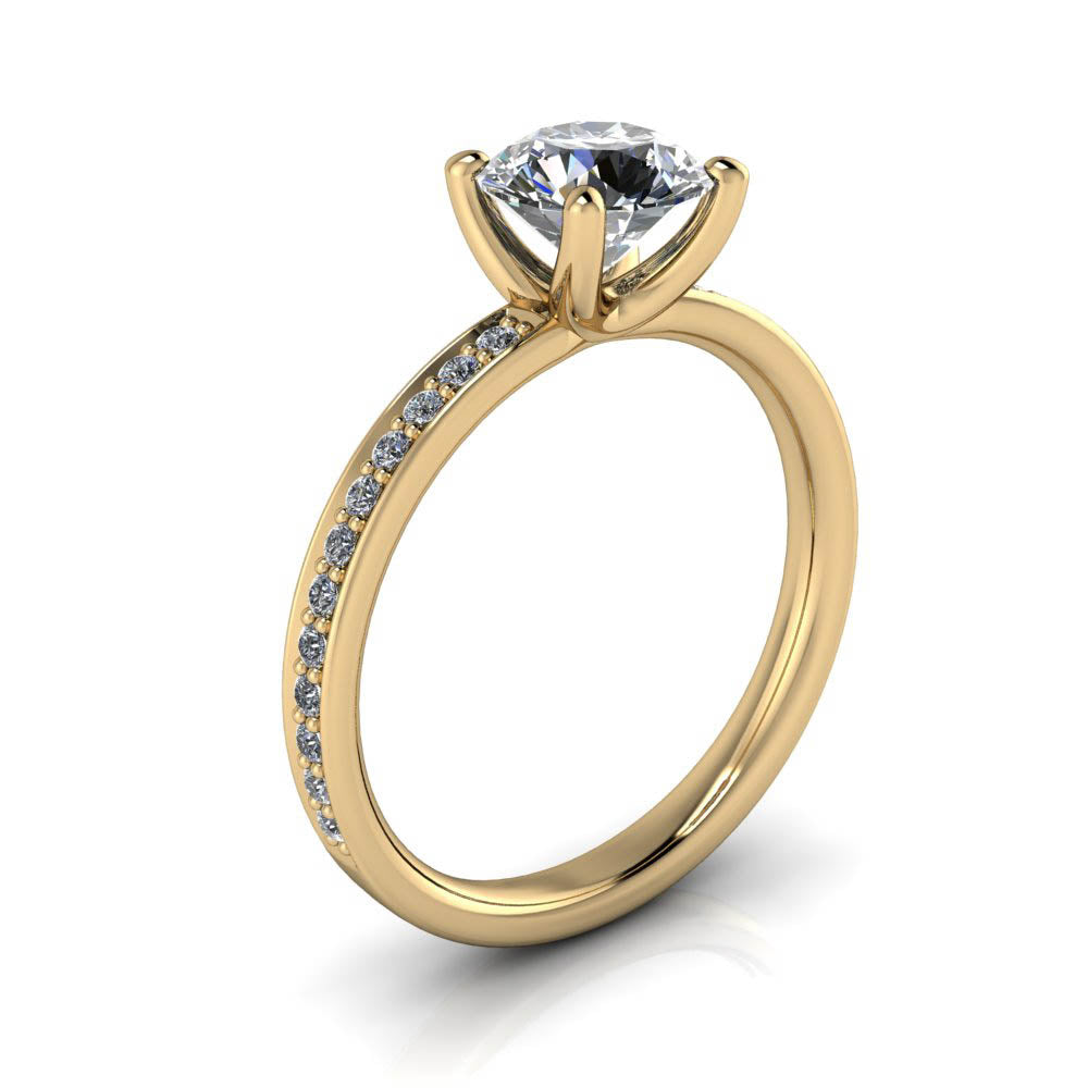 Moissanite Engagement Ring Forever One - Natalie I - Moissanite Rings