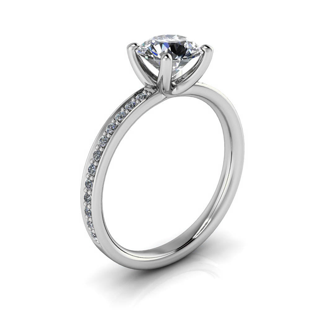 Moissanite Engagement Ring Forever One - Natalie I - Moissanite Rings