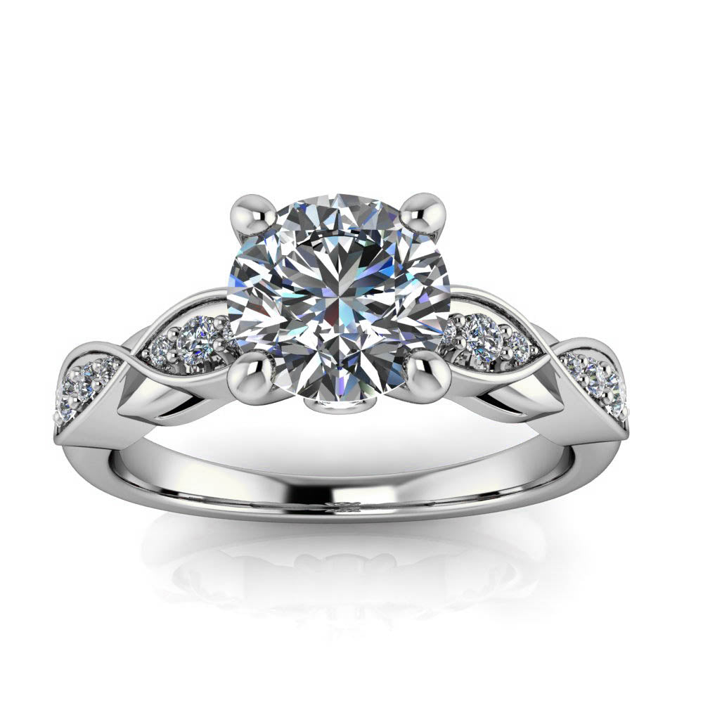 Infinity Band Engagement Ring - Hunter - Moissanite Rings