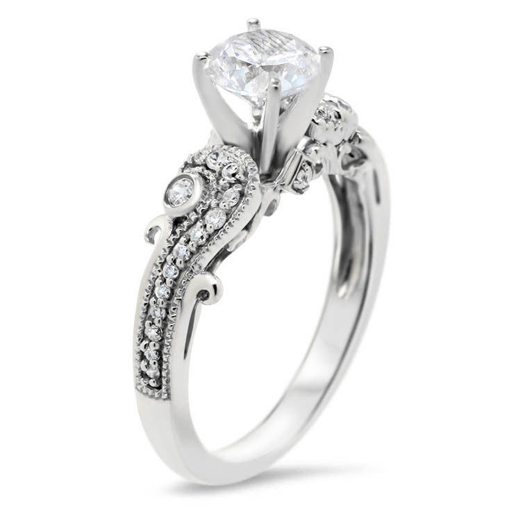 Unique Diamond Engagement Ring Setting Moissanite Center Stone - Seeds of  Love