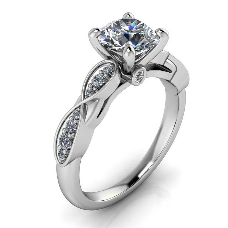 Infinity Band Engagement Ring - Hunter - Moissanite Rings