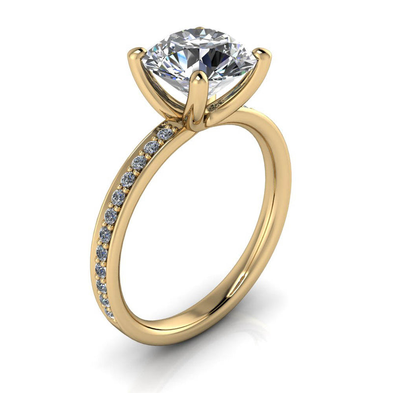Moissanite Engagement Ring 8mm Forever One - Natalie II - Moissanite Rings