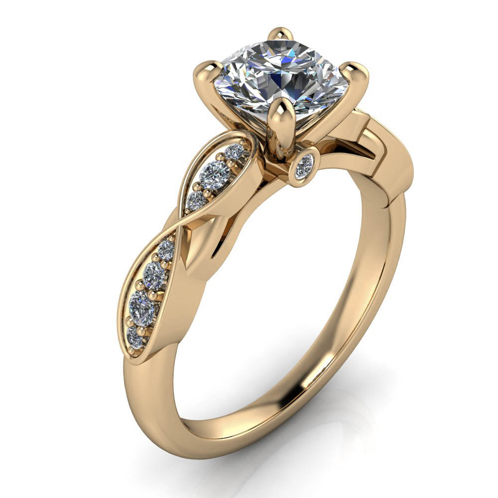 Infinity band hot sale engagement rings