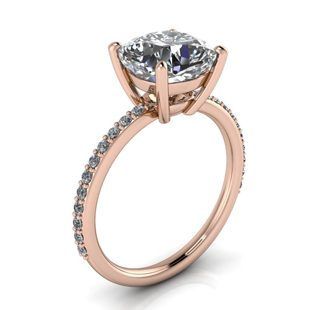 Cushion Cut Engagement Ring - Hannah - Moissanite Rings