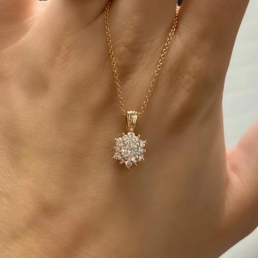 Snowflake Pendant - Moissanite Rings