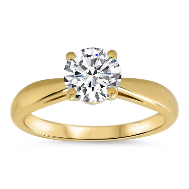 Cut Out Solitaire Moissanite Engagement Ring - Kyle - Moissanite Rings