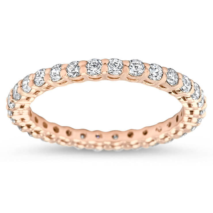 Shared Prong Diamond Eternity Wedding Band - Circo - Moissanite Rings