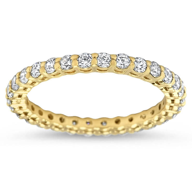 Shared Prong Diamond Eternity Wedding Band - Circo - Moissanite Rings