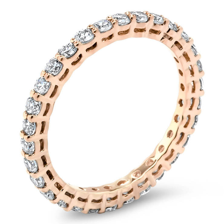 Shared Prong Diamond Eternity Wedding Band - Circo - Moissanite Rings