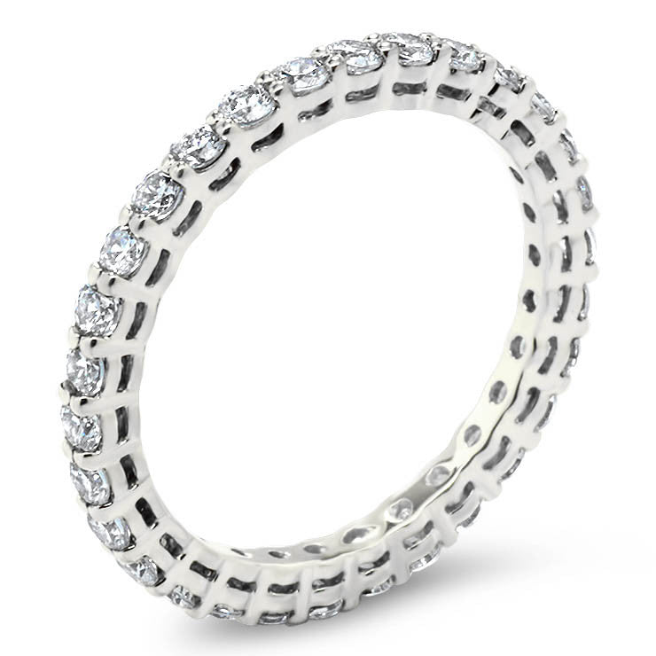 Shared Prong Diamond Eternity Wedding Band - Circo - Moissanite Rings