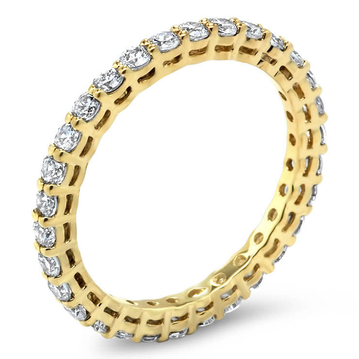 Shared Prong Diamond Eternity Wedding Band - Circo - Moissanite Rings