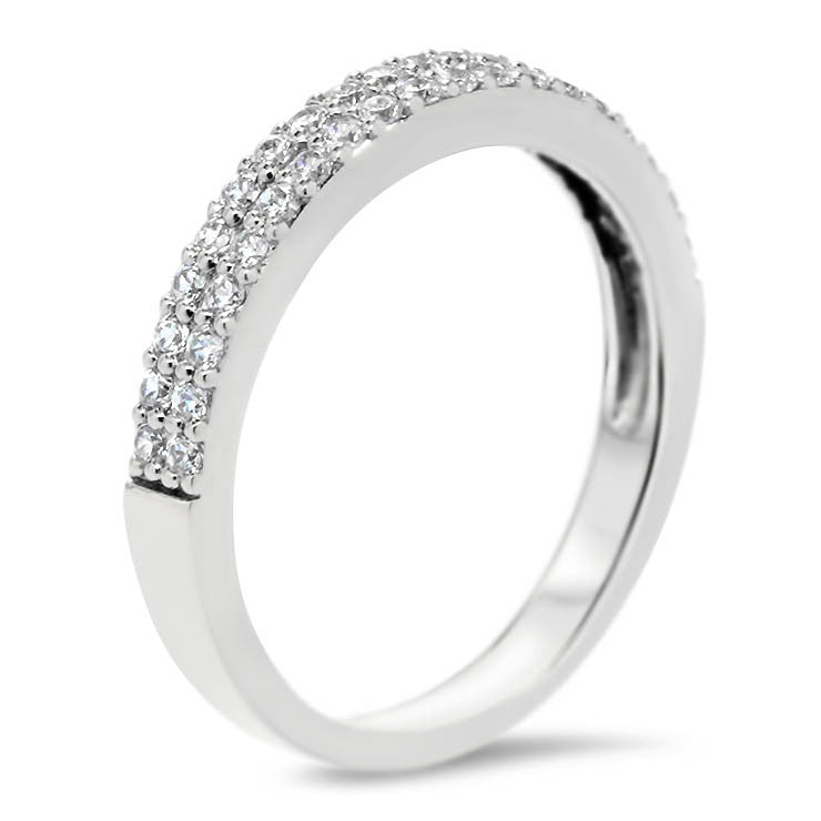 Double Row Diamond Band - Doll  Band - Moissanite Rings