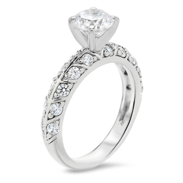 Unique Diamond Engagement Ring Setting - Branch – Moissanite Rings