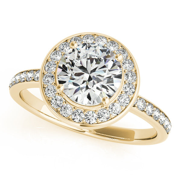 Diamond Halo Moissanite Engagement Ring - Madison - Moissanite Rings
