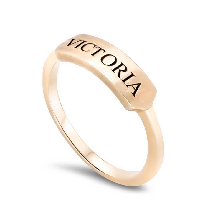 Gold Plated Double Name Design Custom Name Ring for Women – Myjewel India