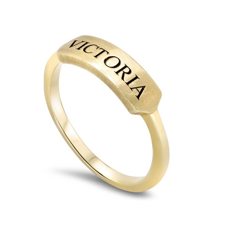 Personalized Engrave Name/Wedding Rings for Love Matte Finish Stainles –  Avas Collection