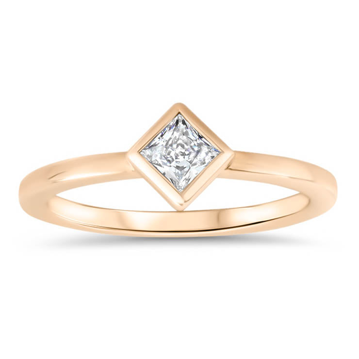 Oval Shaped Kite Set Engagement Ring For Women With Black Diamond In 18K  Rose Gold | Fascinating Diamonds